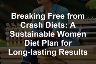 Breaking Free from Crash Diets: A Sustainable Women Diet Plan for Long-lasting Results